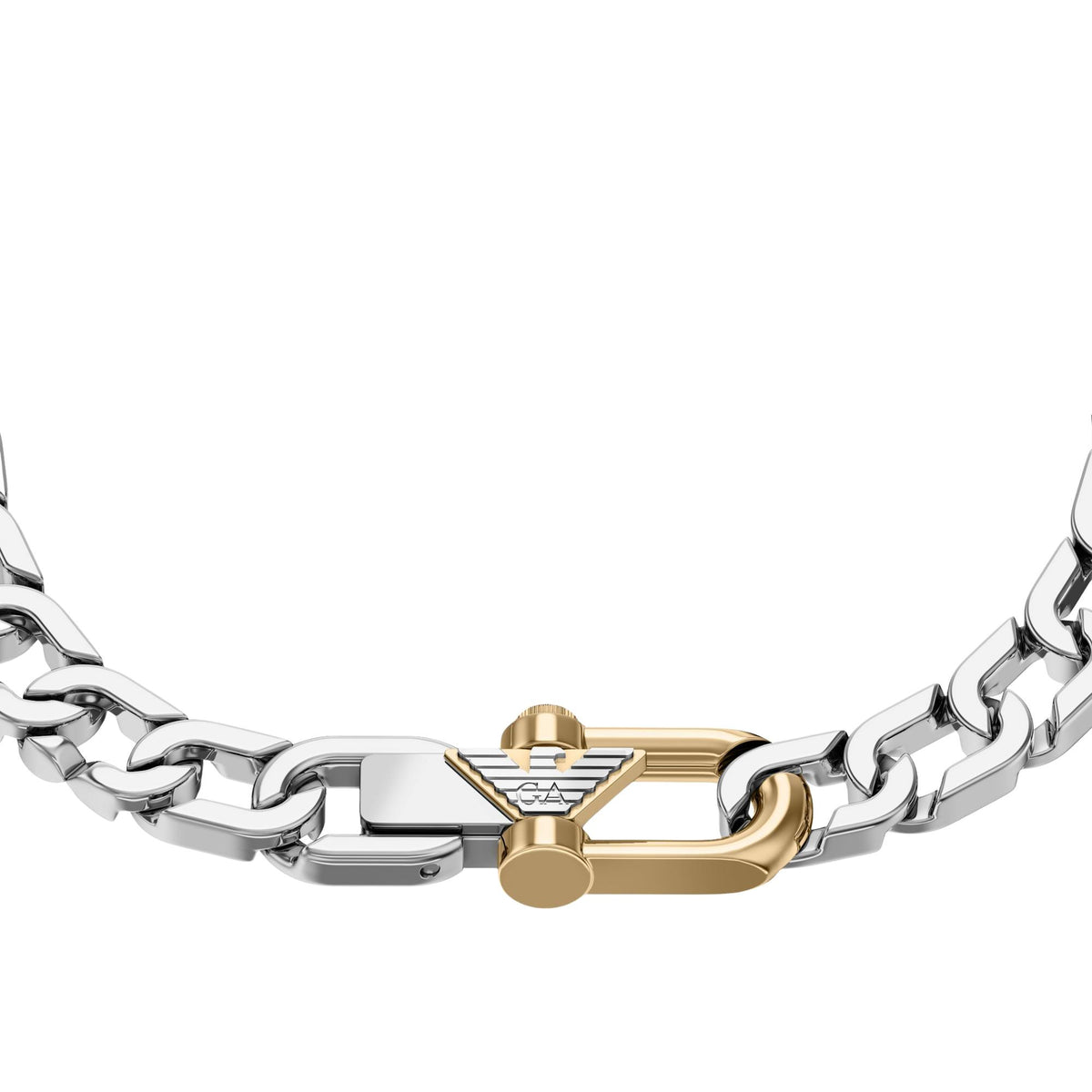 Emporio Armani Eagle Logo Silver Steel Mens Chain Bracelet EGS3370040