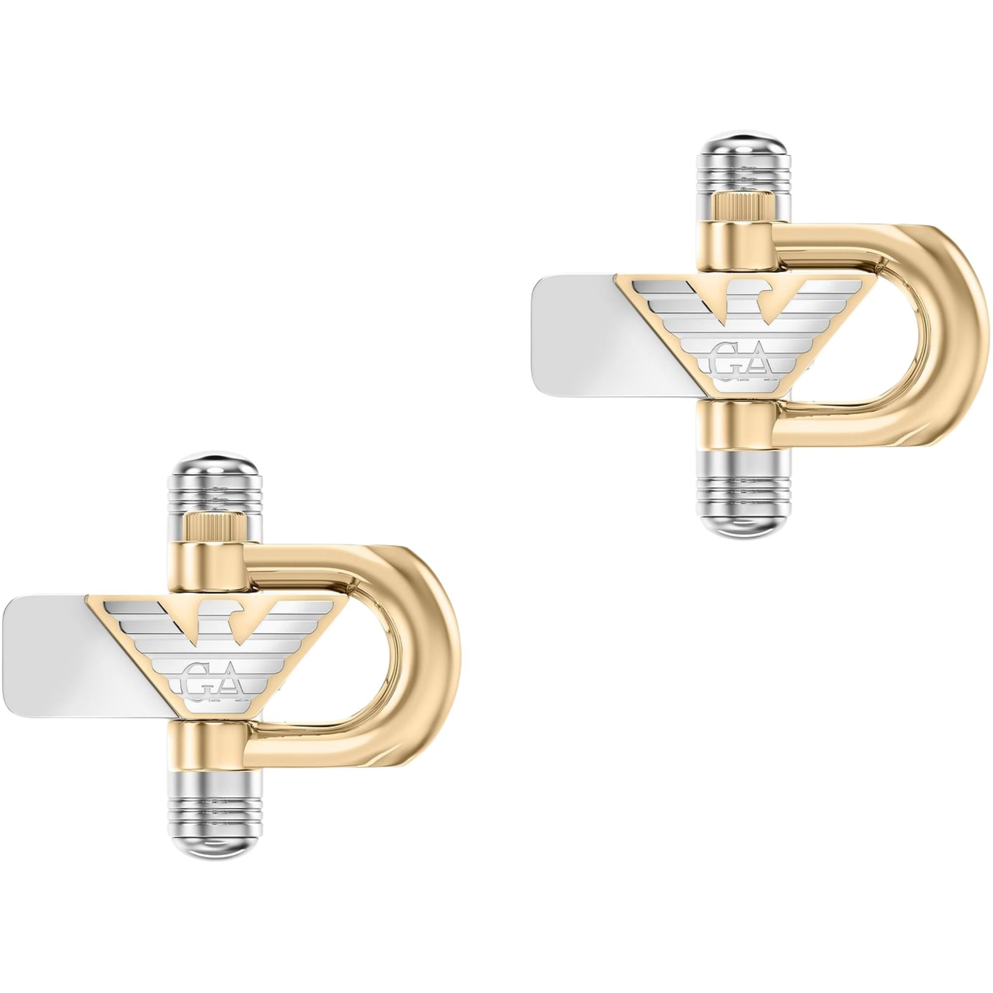 Emporio Armani Eagle Logo Two-Tone Steel Mens Cufflinks EGS3371040