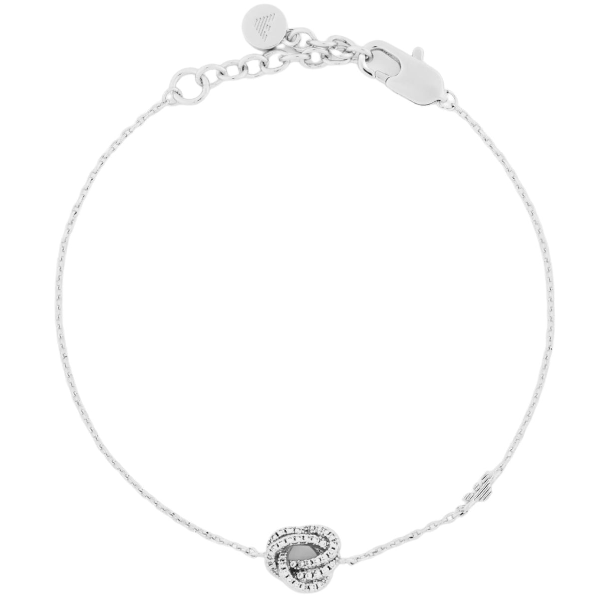 Emporio Armani Sentimental Silver Brass Ladies Station Bracelet EGS3422040