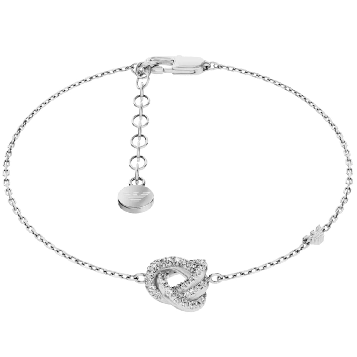 Emporio Armani Sentimental Silver Brass Ladies Station Bracelet EGS3422040