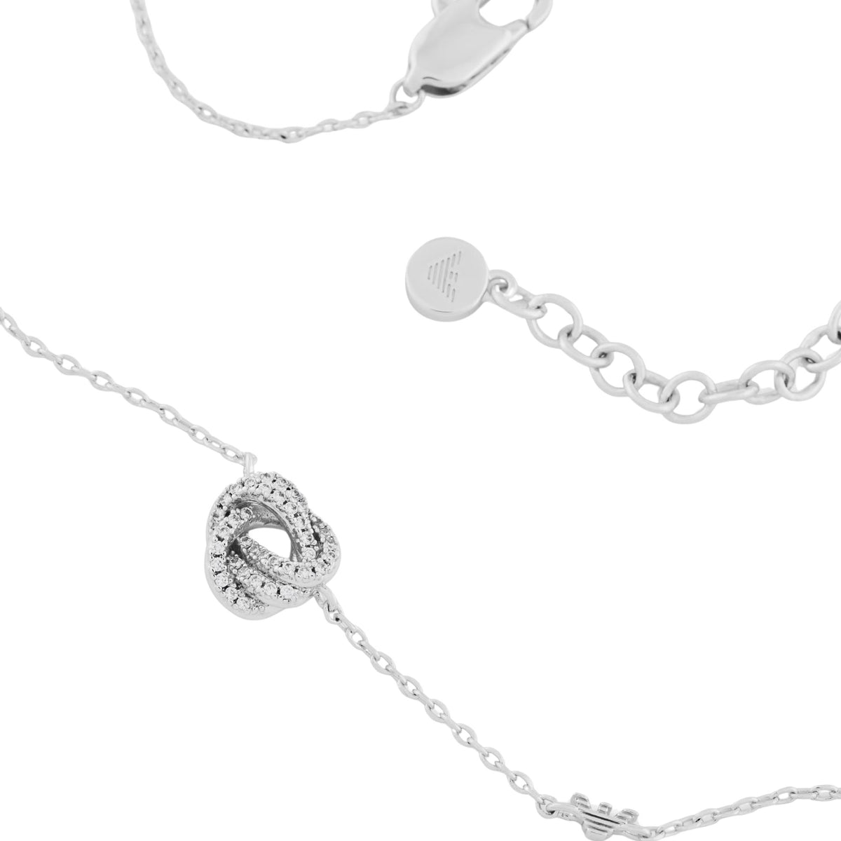 Emporio Armani Sentimental Silver Brass Ladies Station Bracelet EGS3421040