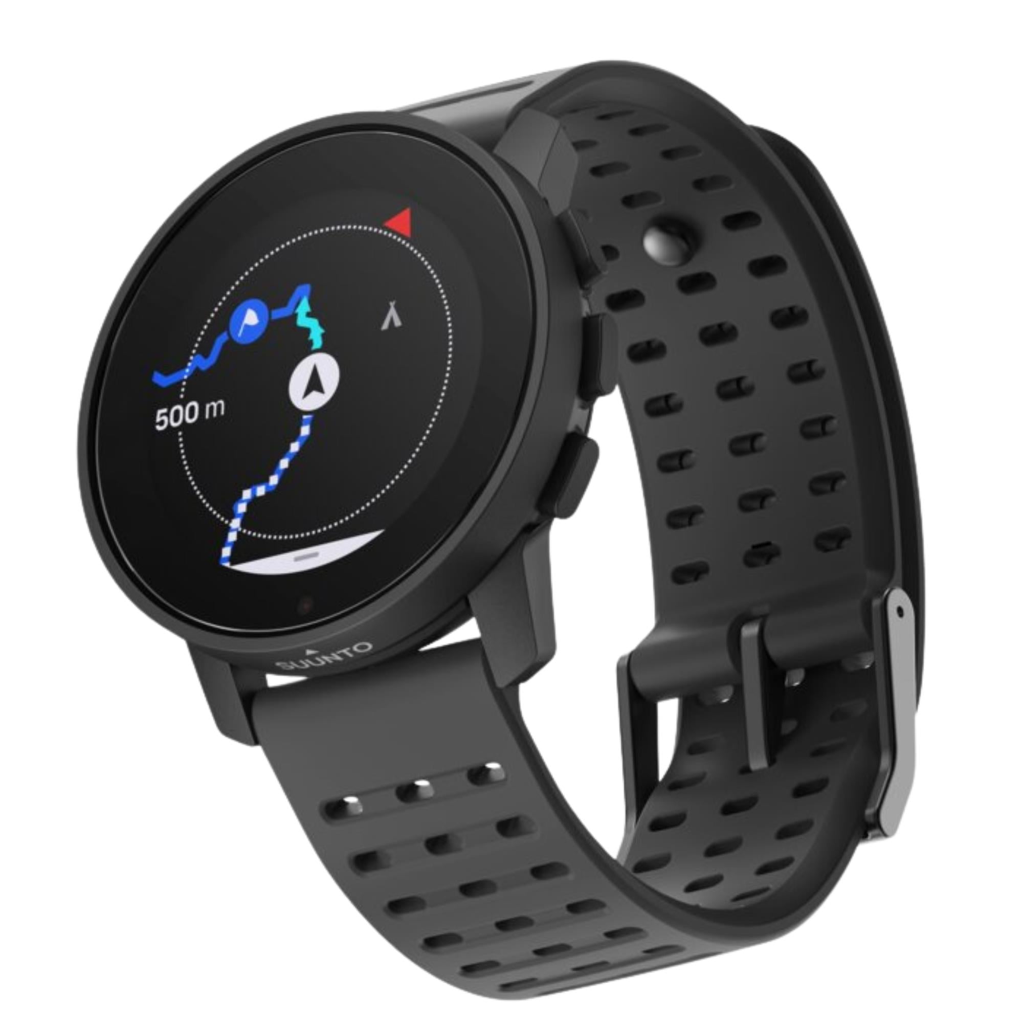 Suunto 9 Peak Pro 43mm Digital All Black Silicone Smart Fitness Watch SS050807000