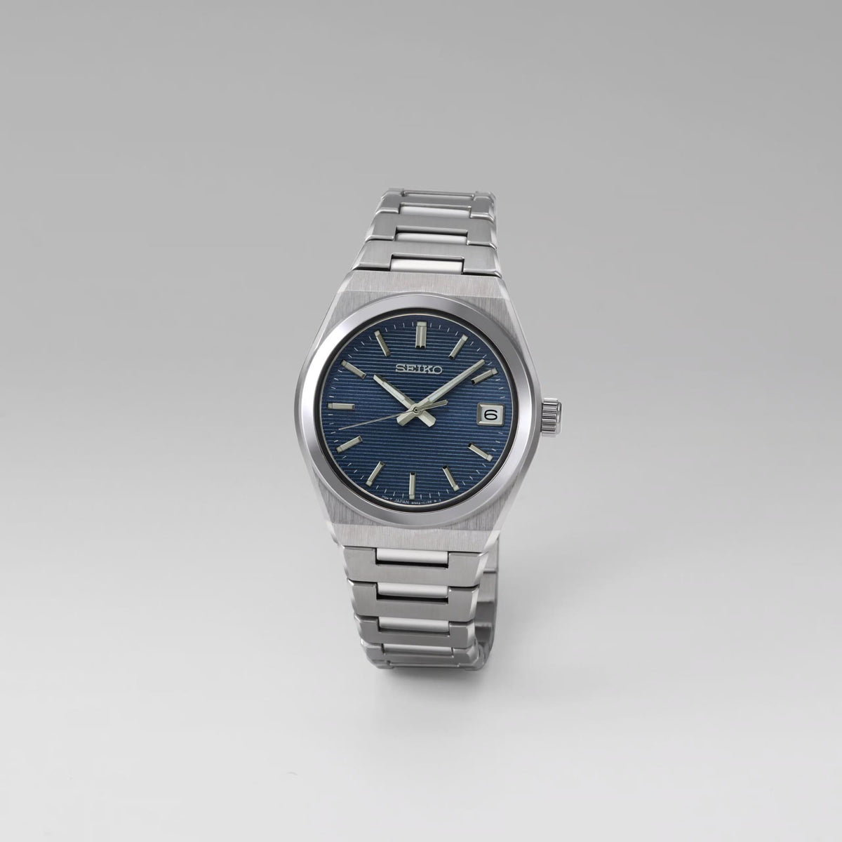 Seiko Essentials 34mm Blue Dial Steel Ladies Quartz Watch SUR575P1