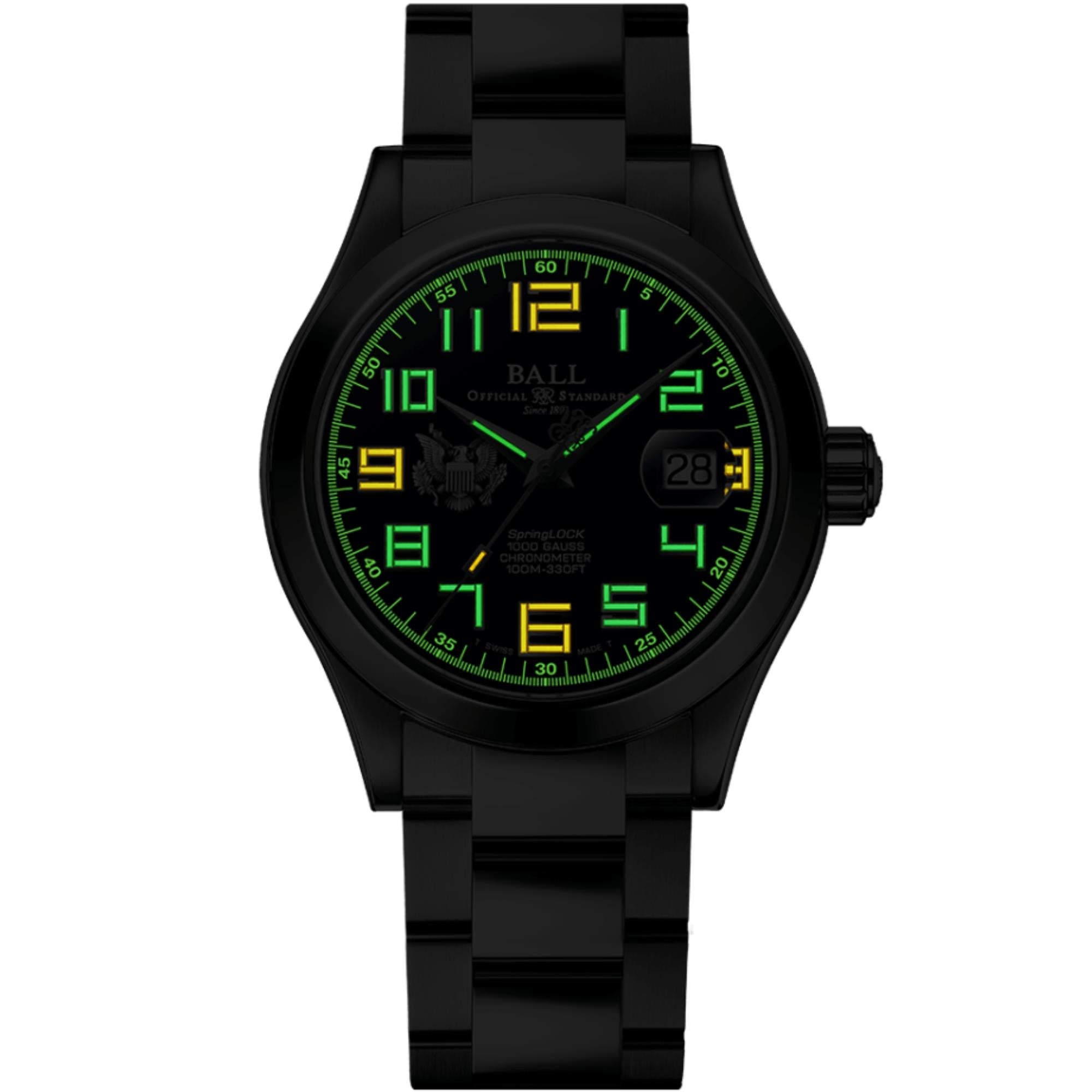 BALL Engineer III 'Army' 40mm Limited Edition Blue Dial Steel Mens Automatic Watch NM3000C-S11C-BE