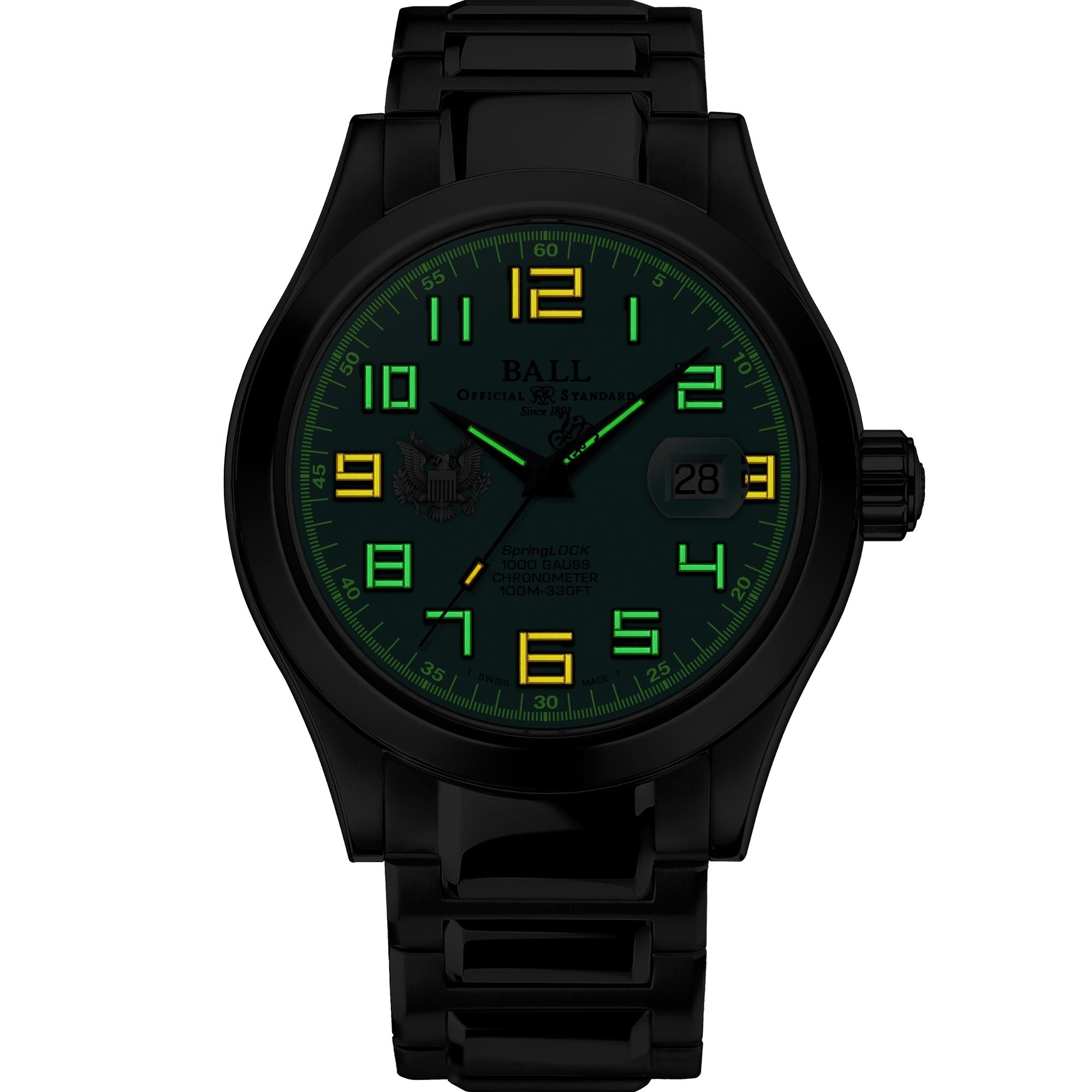 BALL Engineer III 'Army' 43mm Limited Edition Turquoise Dial Steel Mens Automatic Watch NM9028C-S49C-TQ