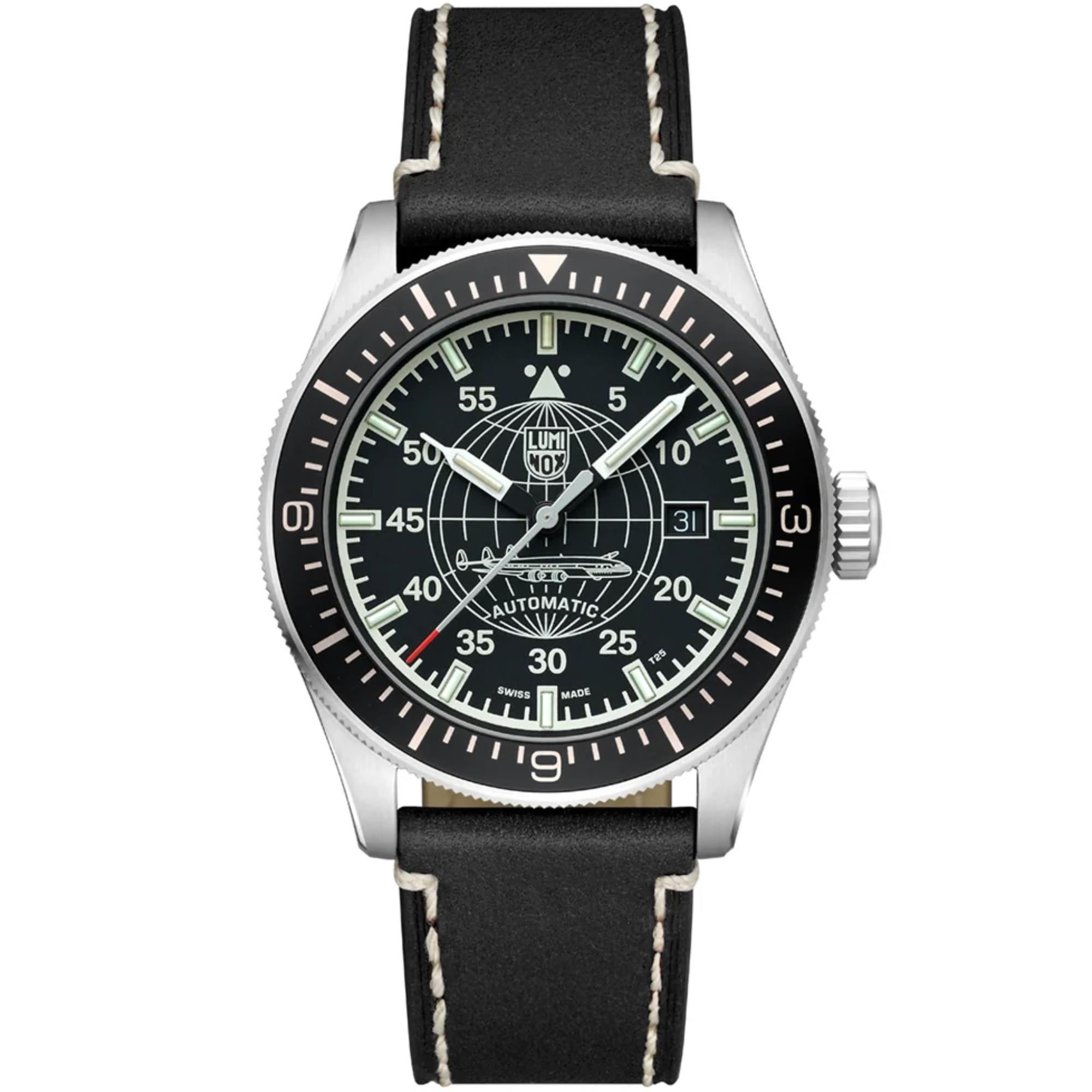 Luminox Constellation 42mm Black Dial Leather Mens Watch XA.9601