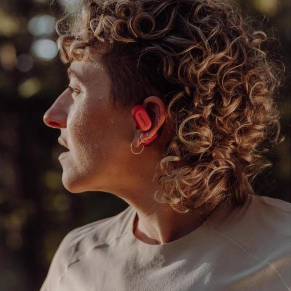 Suunto Spark Open-Ear Coral Orange Silicone and Titanium Bluetooth Headphones SS051357000