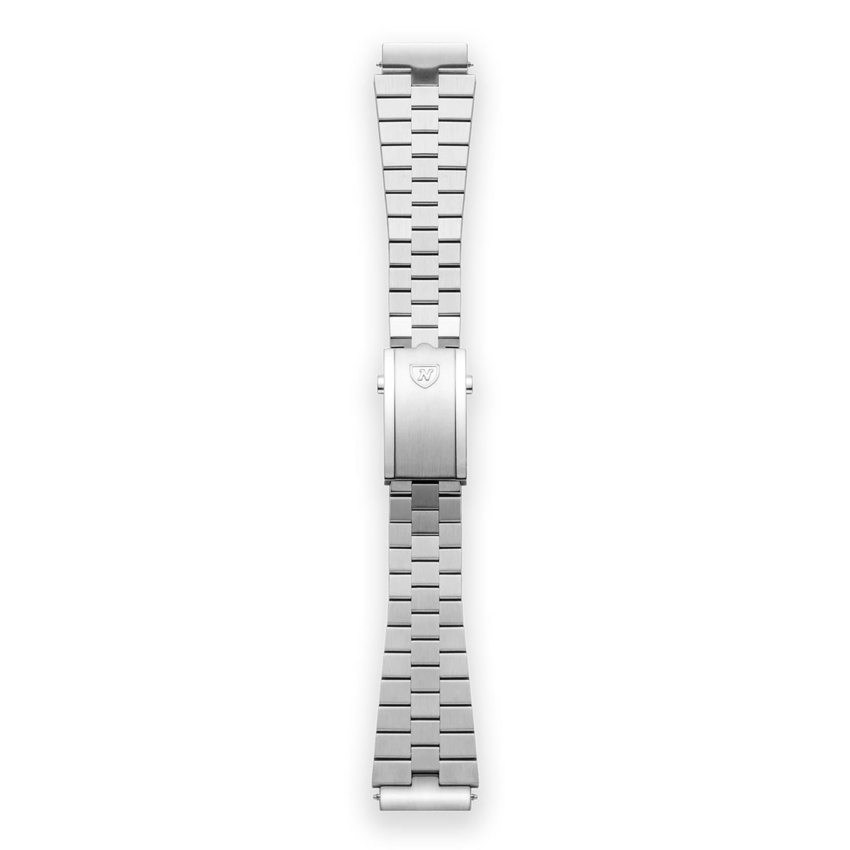 Nivada Grenchen Autochron 23.5mm Silver Steel Mens Bracelet NZ45PB1