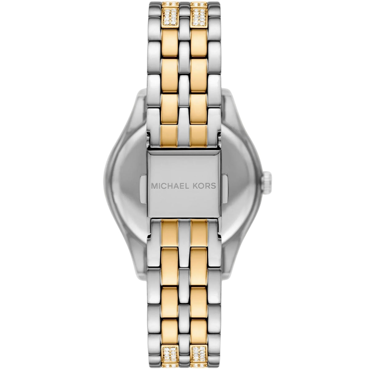 Michael Kors Harlowe Pavé 33mm Green Dial Steel Ladies Quartz Watch MK7654