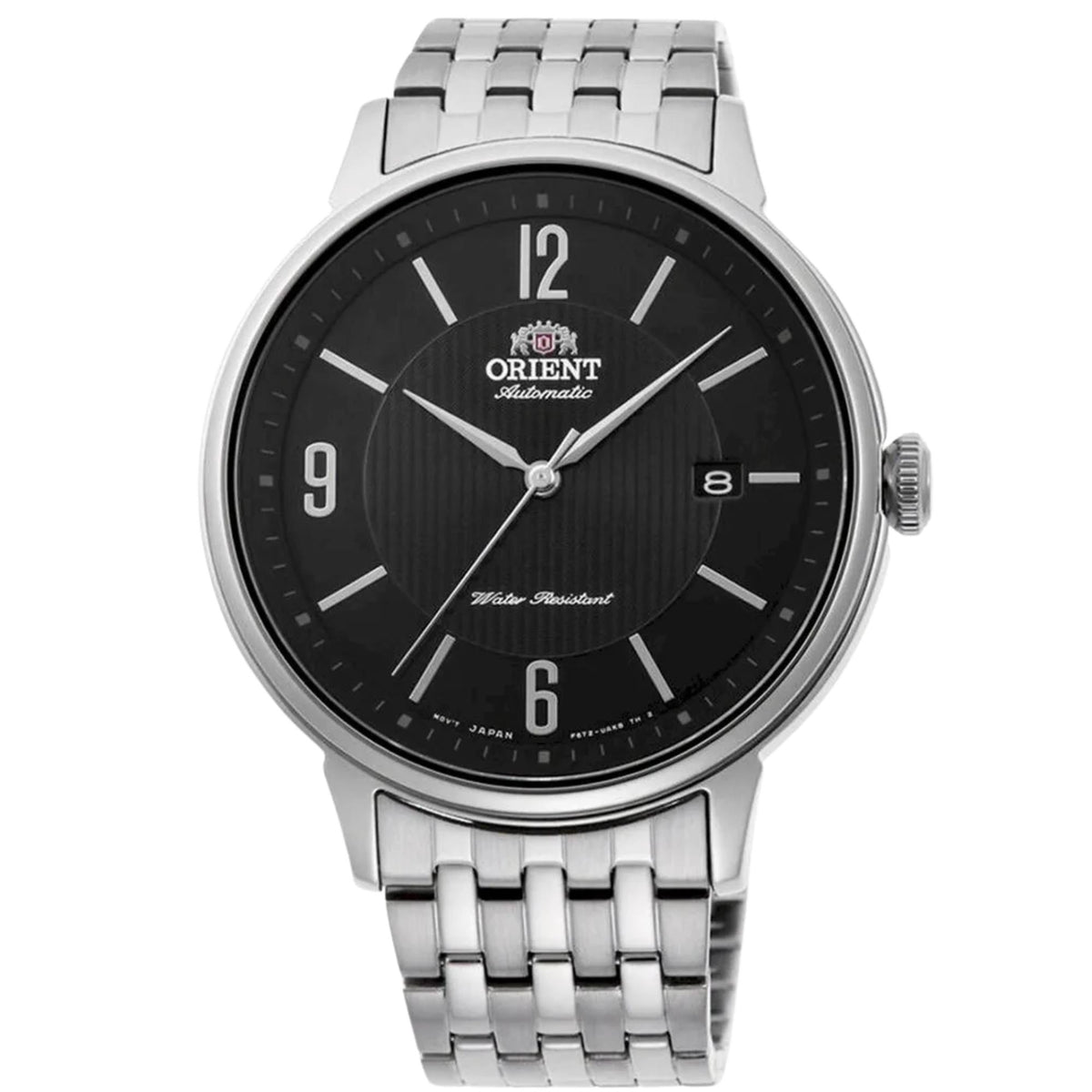 Orient Symphony 42mm Black Dial Steel Mens Automatic Watch RA-AC0J08B30B