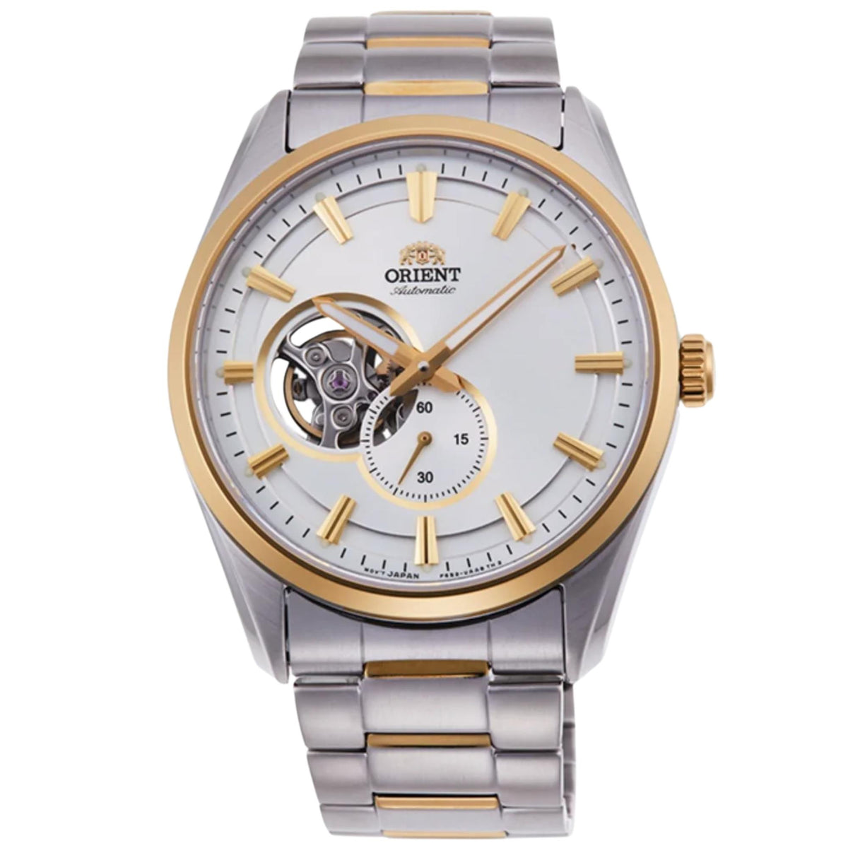 Orient Stretto 'Semi Skeleton' 41mm White Dial Steel Mens Automatic Watch RA-AR0001S30B