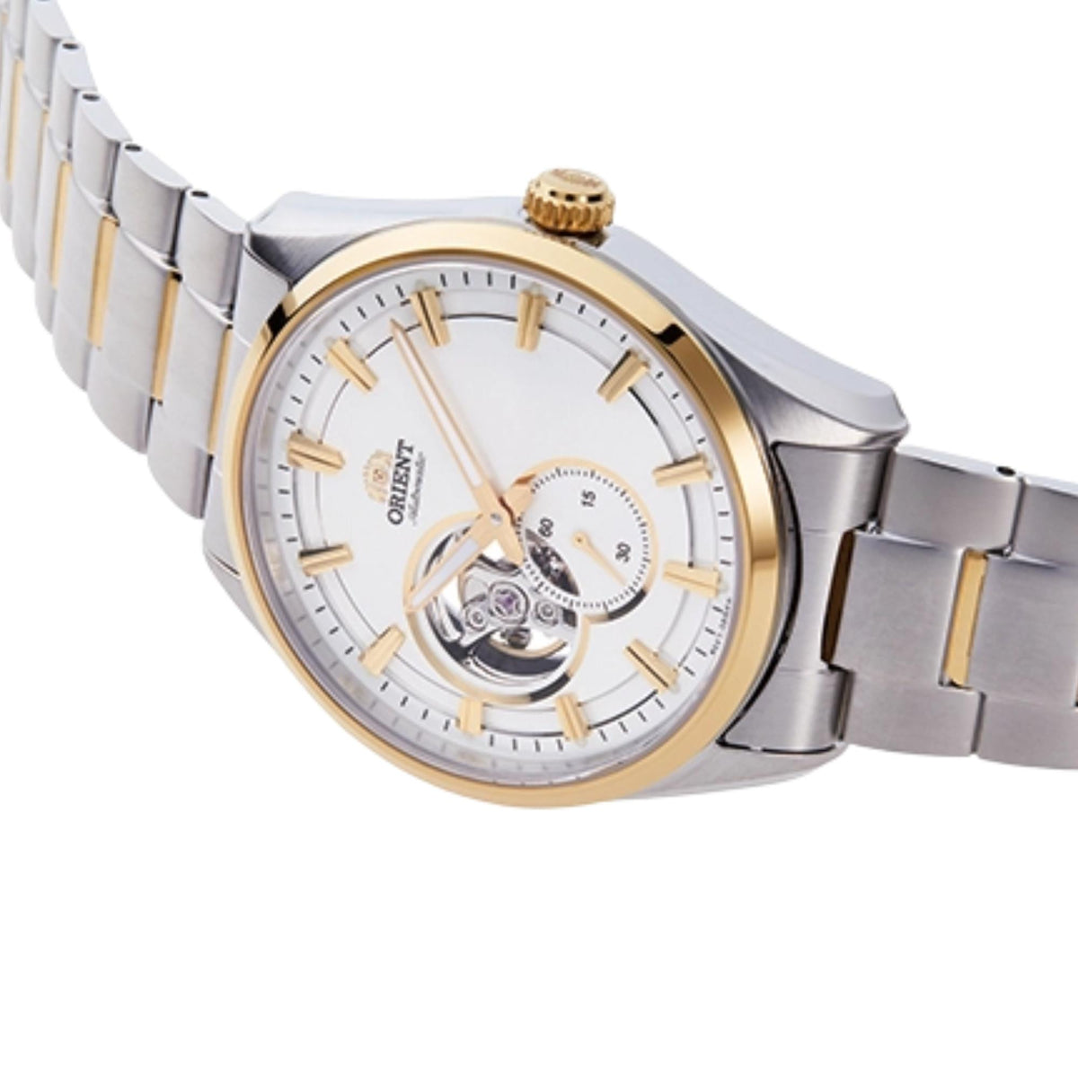 Orient Stretto 'Semi Skeleton' 41mm White Dial Steel Mens Automatic Watch RA-AR0001S30B
