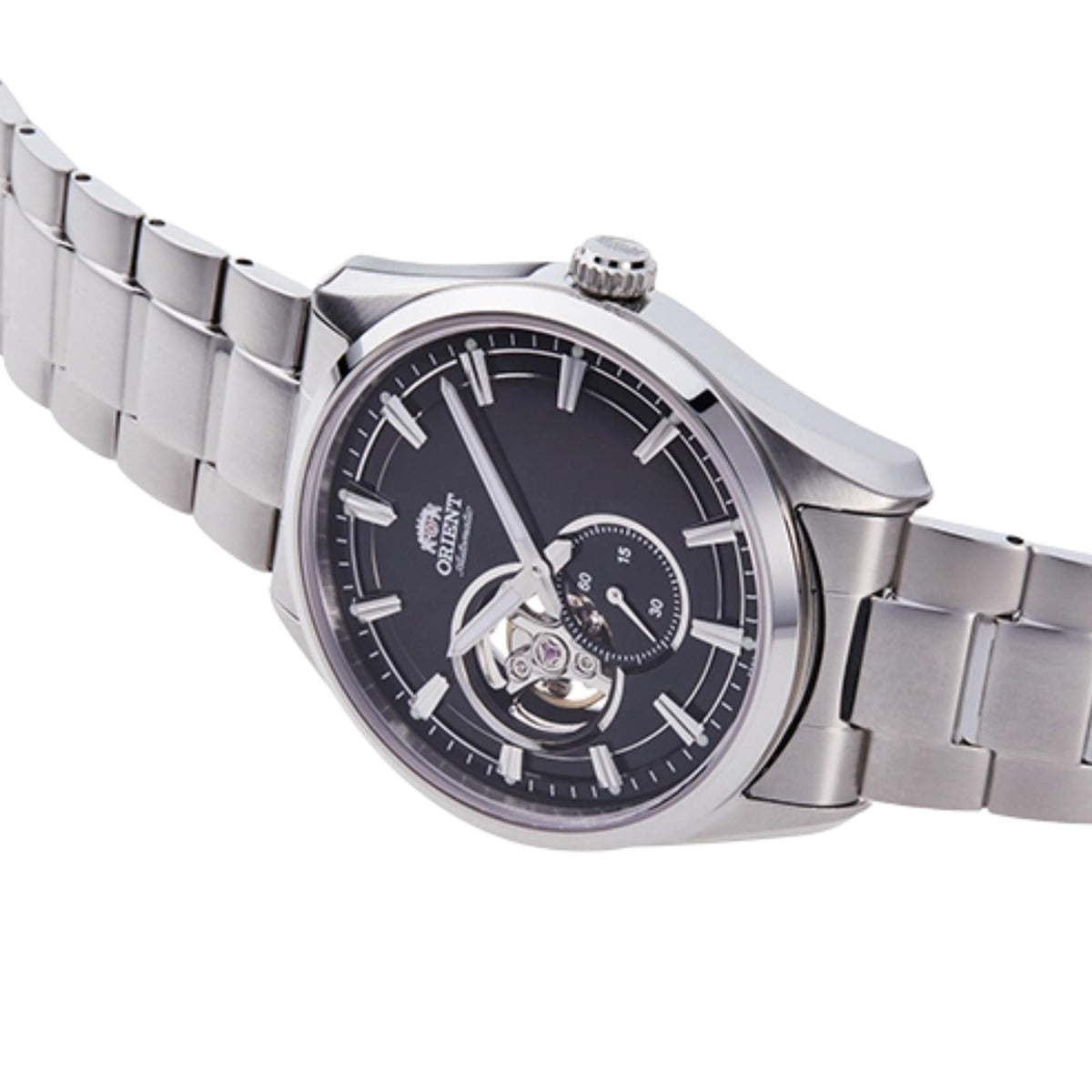 Orient Stretto 'Semi Skeleton' 41mm Black Dial Steel Mens Automatic Watch RA-AR0002B30B