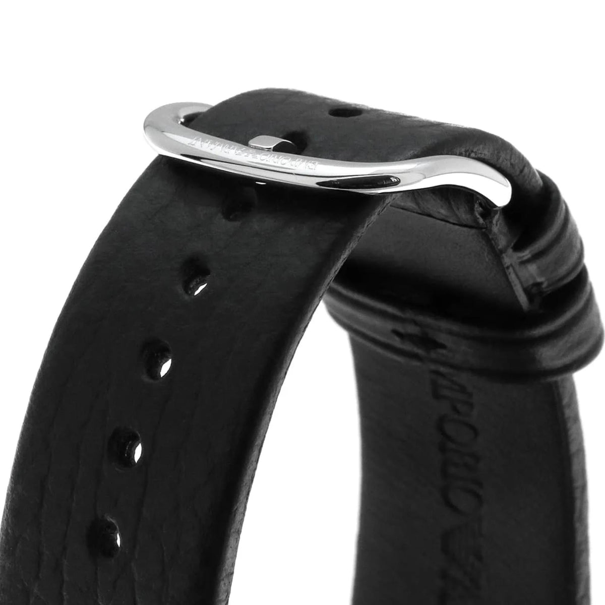 Emporio Armani Aviator 43mm Chronograph Black Dial Leather Mens Quartz Watch AR11143