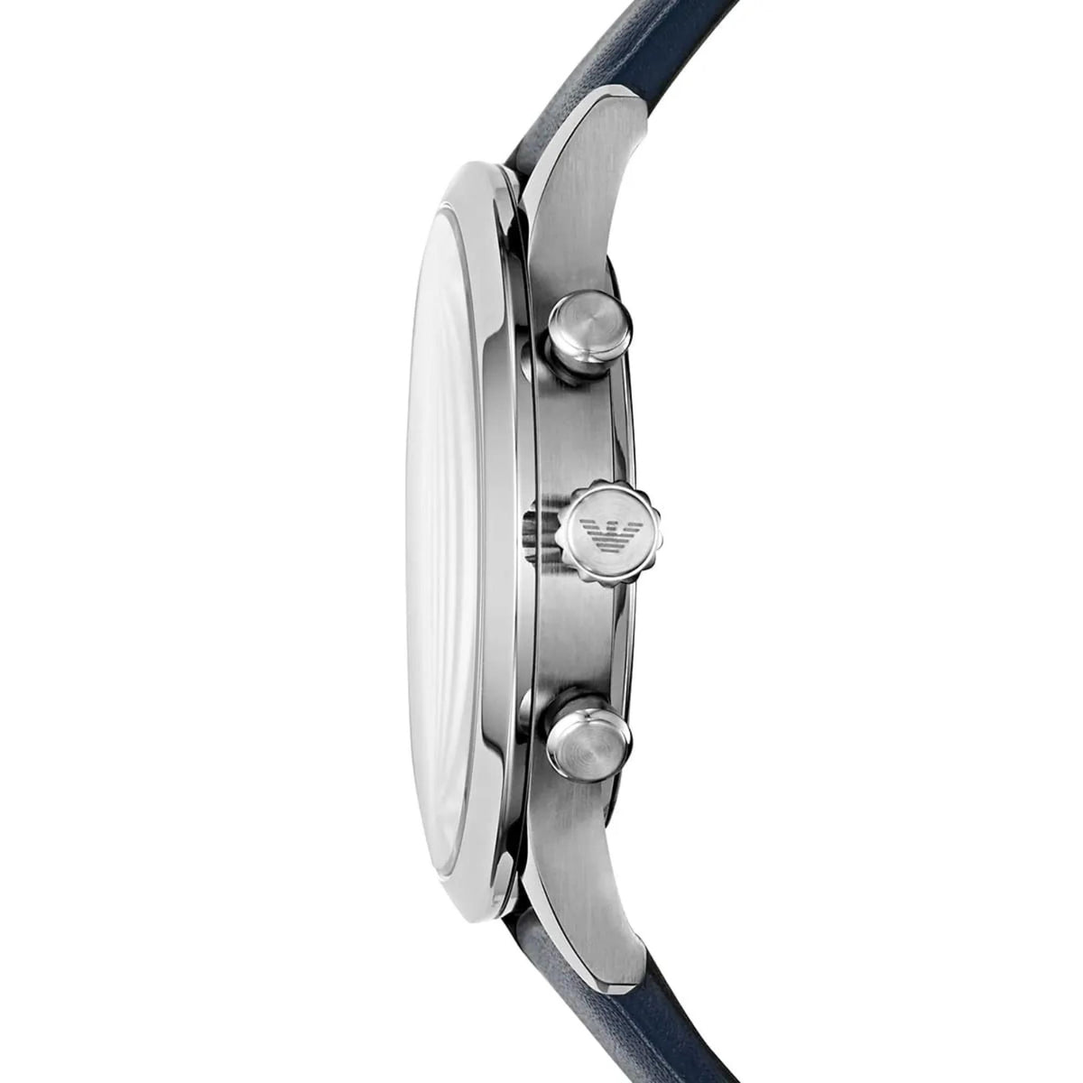 Emporio Armani Giovanni 43mm Chronograph Blue Dial Leather Mens Quartz Watch AR11226