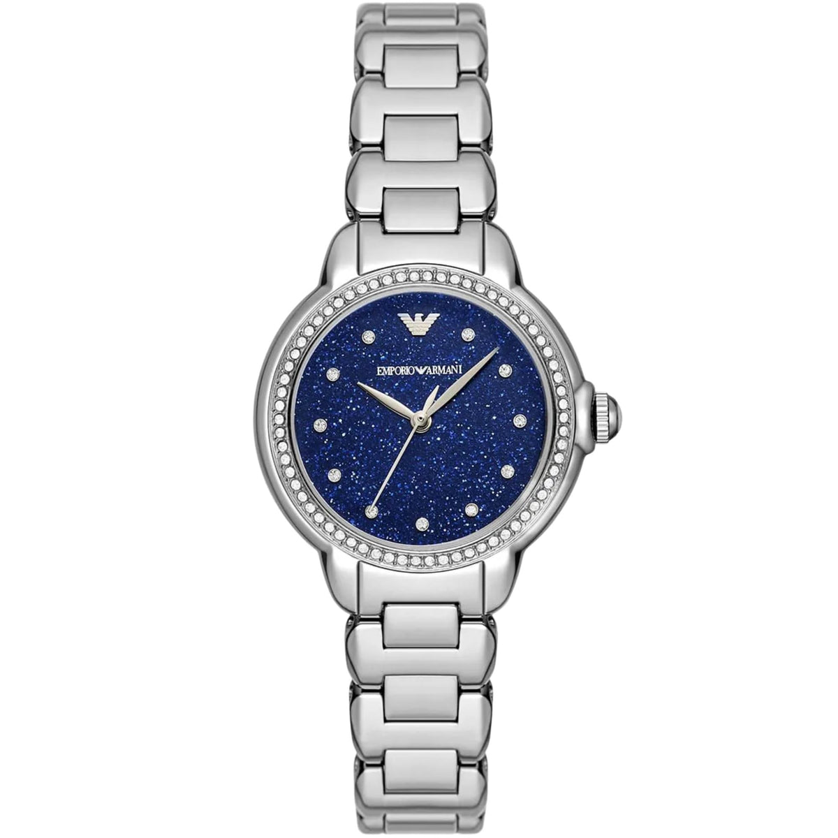 Emporio Armani Mia 32mm Blue Dial Steel Ladies Quartz Watch AR11630