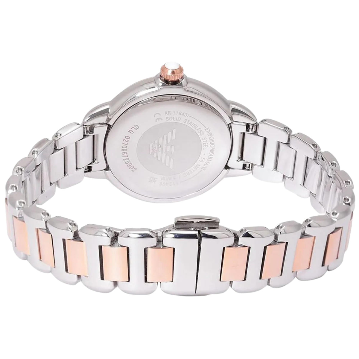 Emporio Armani Mia 32mm Silver Dial Two-Tone Steel Ladies Quartz Watch AR11643