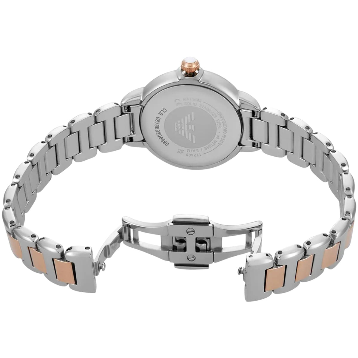 Emporio Armani Mia 32mm Silver Dial Two-Tone Steel Ladies Quartz Watch AR11643