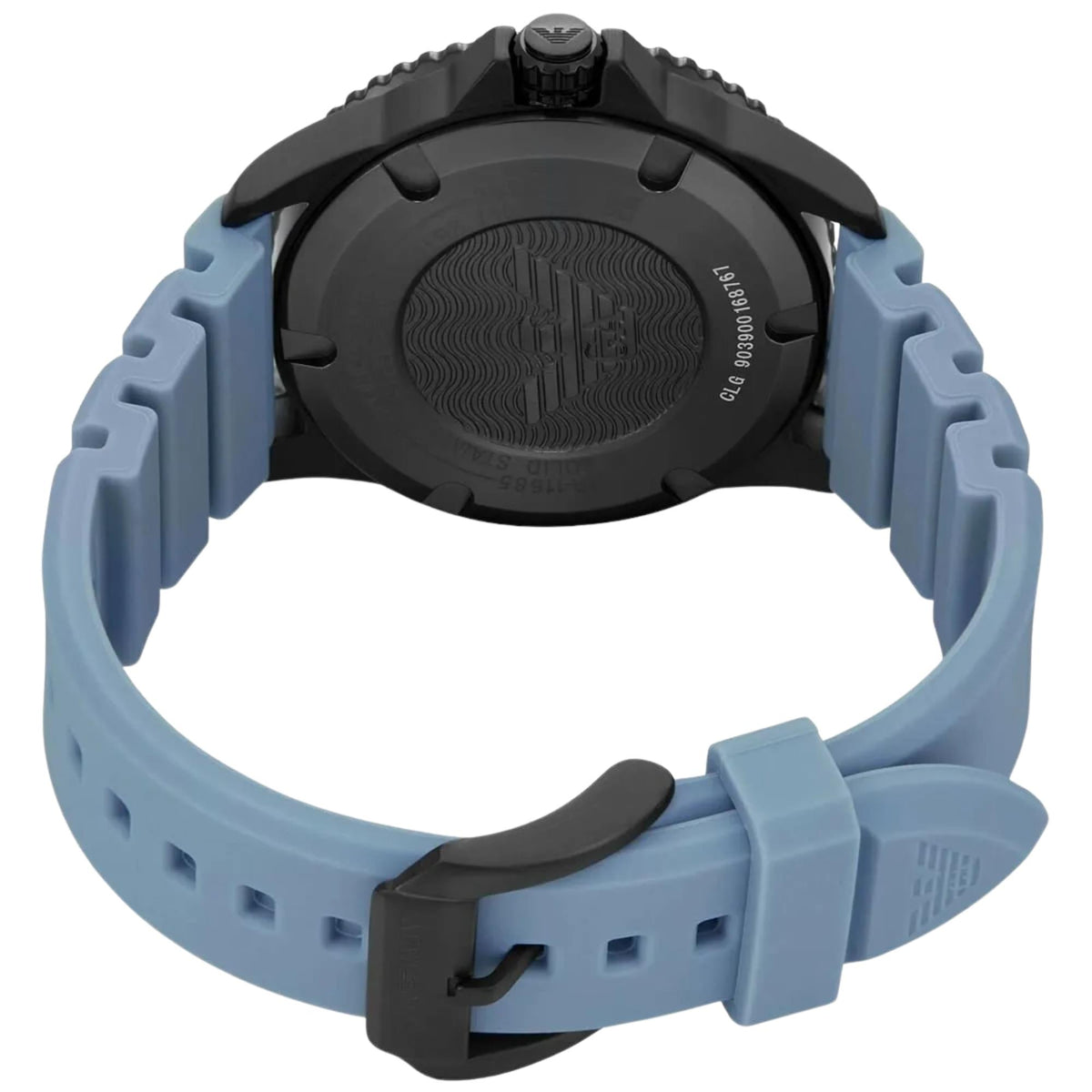 Emporio Armani World Explorer 42mm Blue Dial Silicone Mens Quartz Watch AR11685