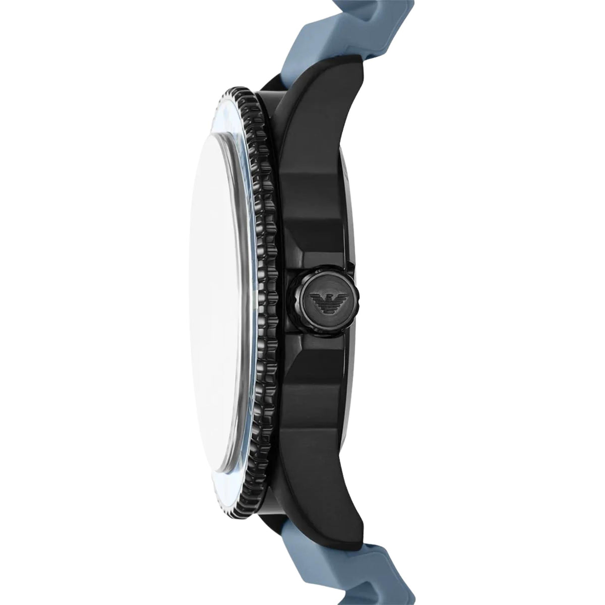 Emporio Armani World Explorer 42mm Blue Dial Silicone Mens Quartz Watch AR11685