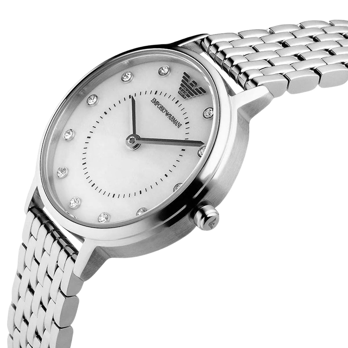 Emporio Armani Kappa 28mm Mother of Pearl Dial Steel Ladies Quartz Watch AR2511