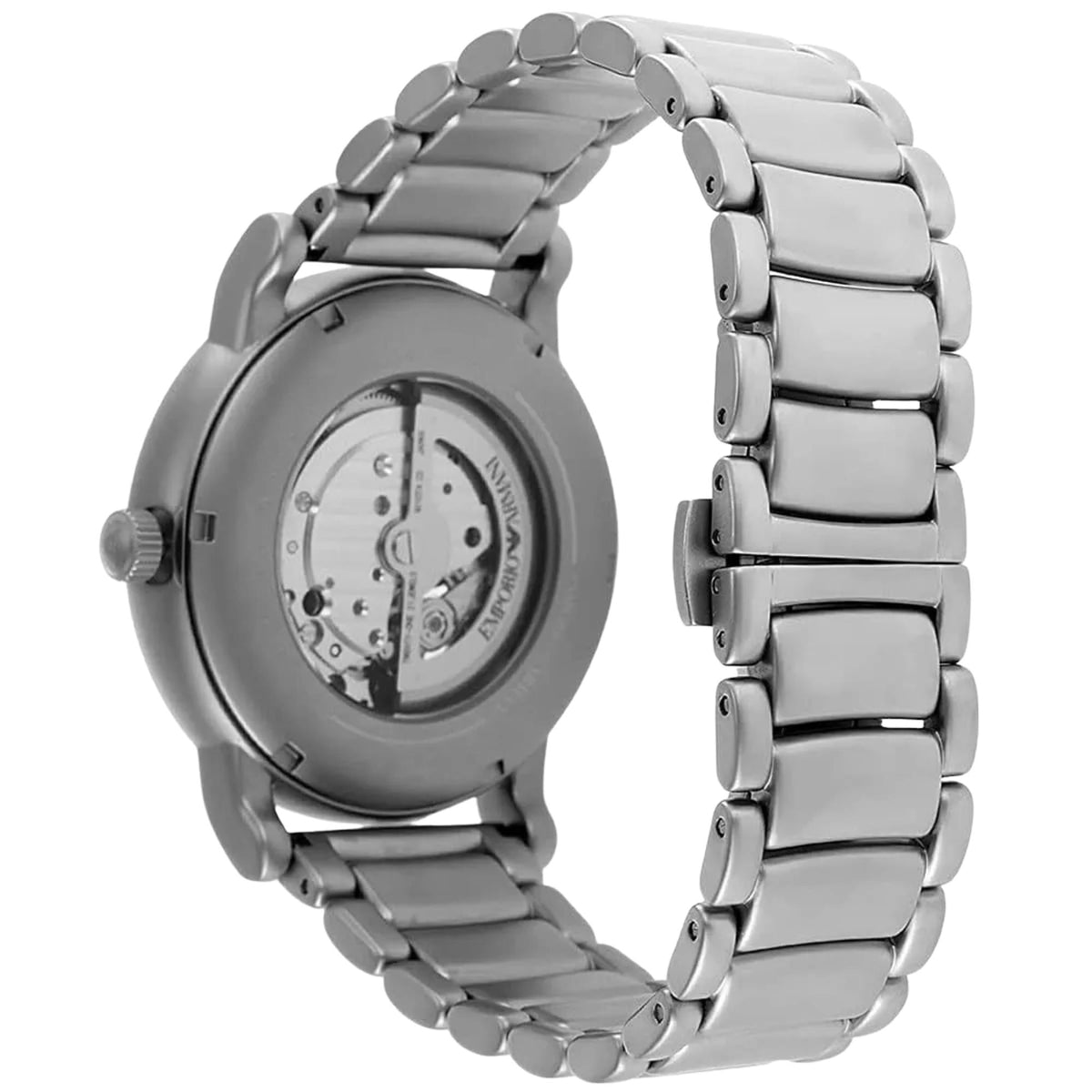 Emporio Armani Meccanico 43mm Black Dial Steel Mens Automatic Watch AR60021