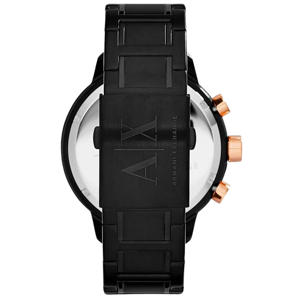 Armani Exchange ATLC 49mm Chronograph Black Dial Steel Mens Quartz Watch AX1350