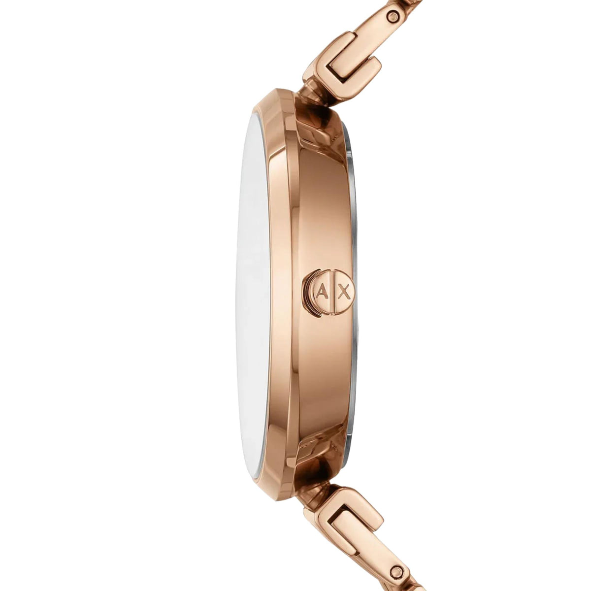 Armani Exchange Zoe 36mm Silver Dial Rose Gold-Tone Steel Ladies Quartz Watch AX5901