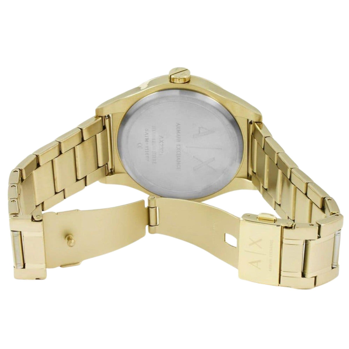 Armani Exchange Nico 44mm Yellow Gold-Tone Dial Steel Mens Quartz Watch AX2321