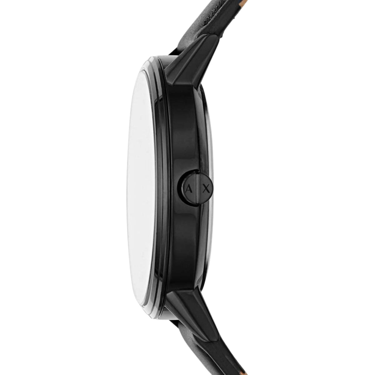 Armani Exchange Cayde 42mm Multifunction Black Dial Leather Mens Quartz Watch AX2719