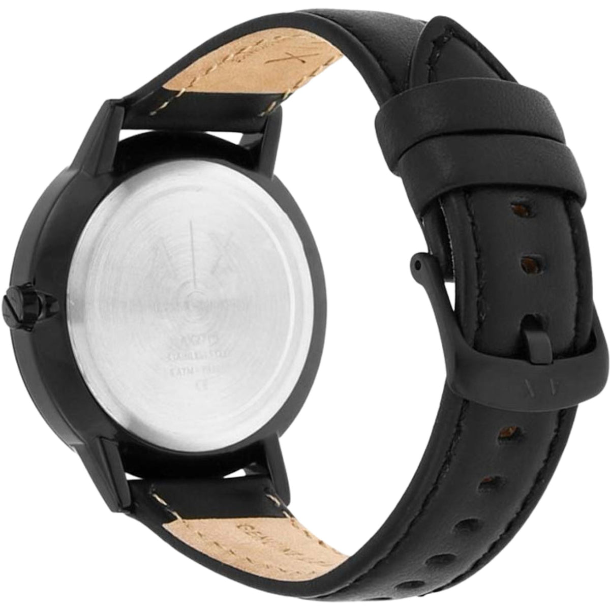 Armani Exchange Cayde 42mm Multifunction Black Dial Leather Mens Quartz Watch AX2719