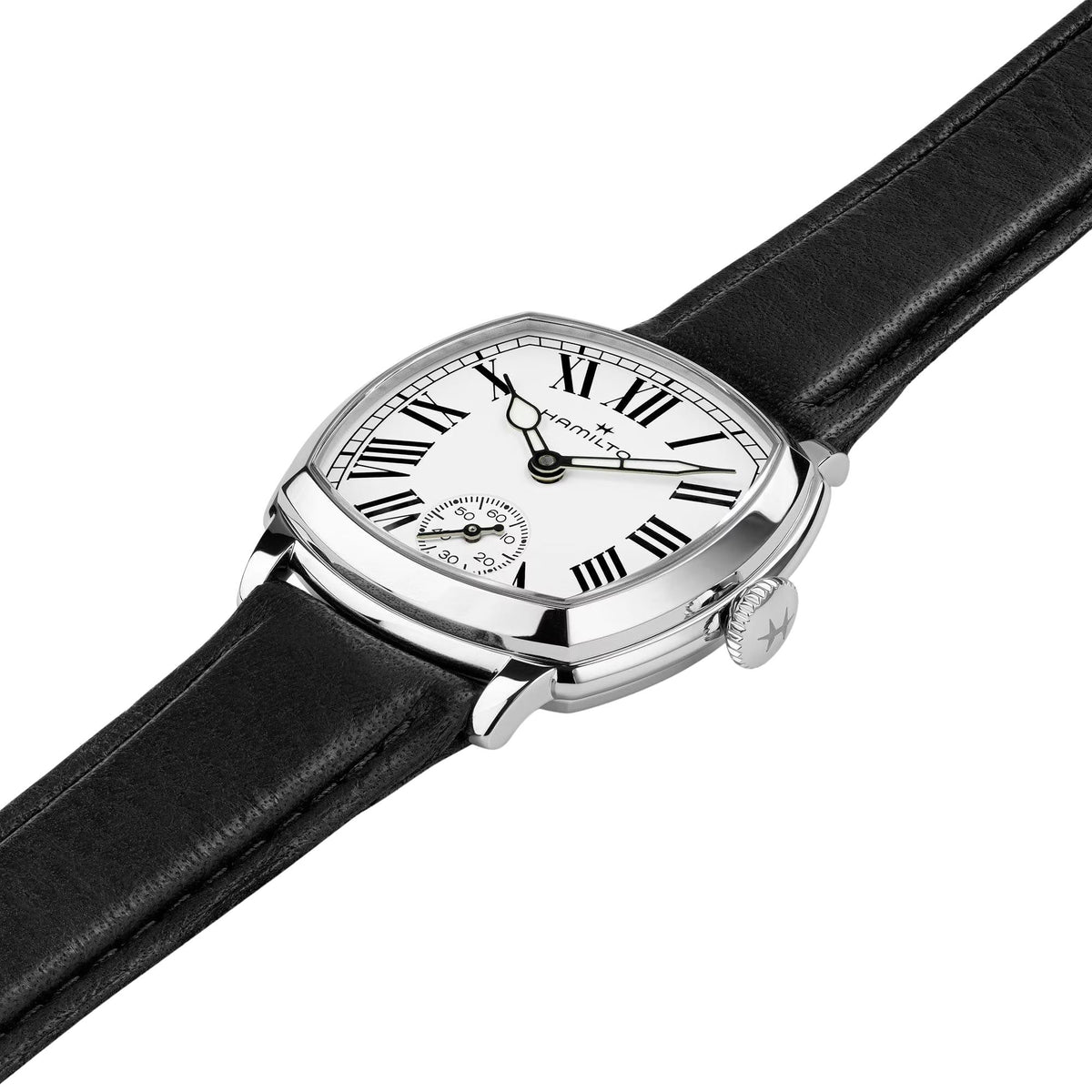 Hamilton American Classic Cushion 30mm White Dial Leather Manual-Wind Watch H36109710