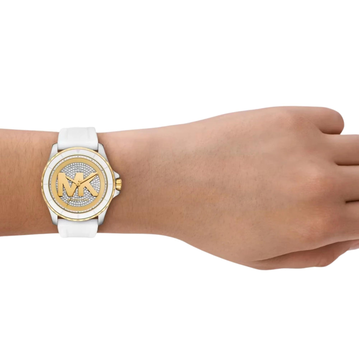 Michael Kors Everest 40mm Silver Dial Silicone Ladies Quartz Watch MK7660
