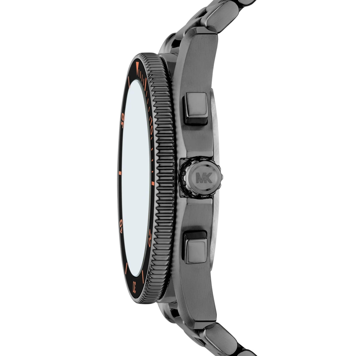 Michael Kors Maritime 45mm Chronograph Black Dial Steel Mens Quartz Watch MK9204