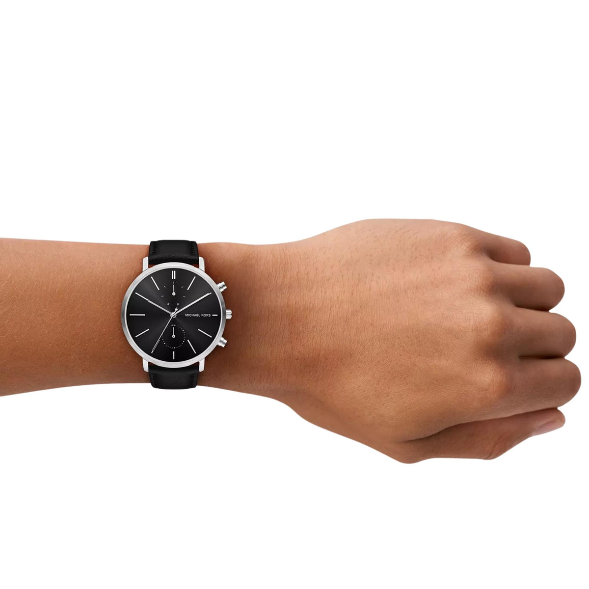 Michael Kors Blake 42mm Black Dial Leather Mens Quartz Watch MK9208