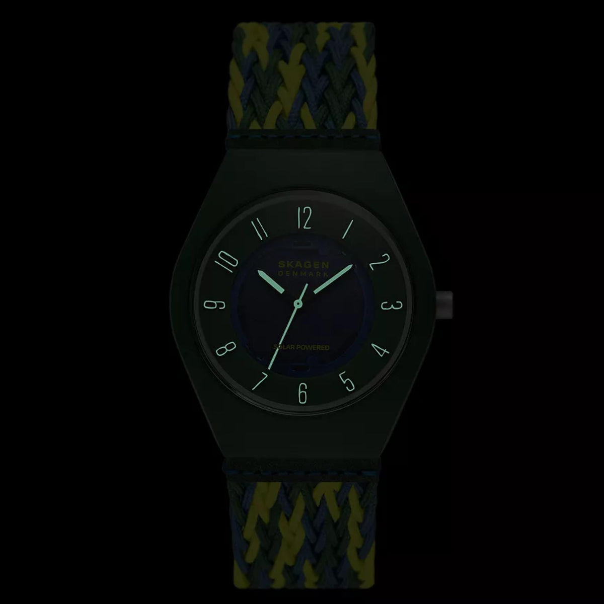 Skagen Samso Series 37mm Green Dial Nylon Mens Solar Watch SKW6881