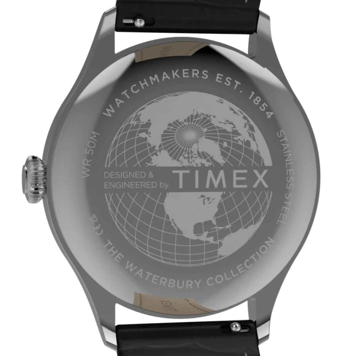 Timex Waterbury 39mm Small Seconds White Dial Leather Mens Quartz Watch TW2Y92000