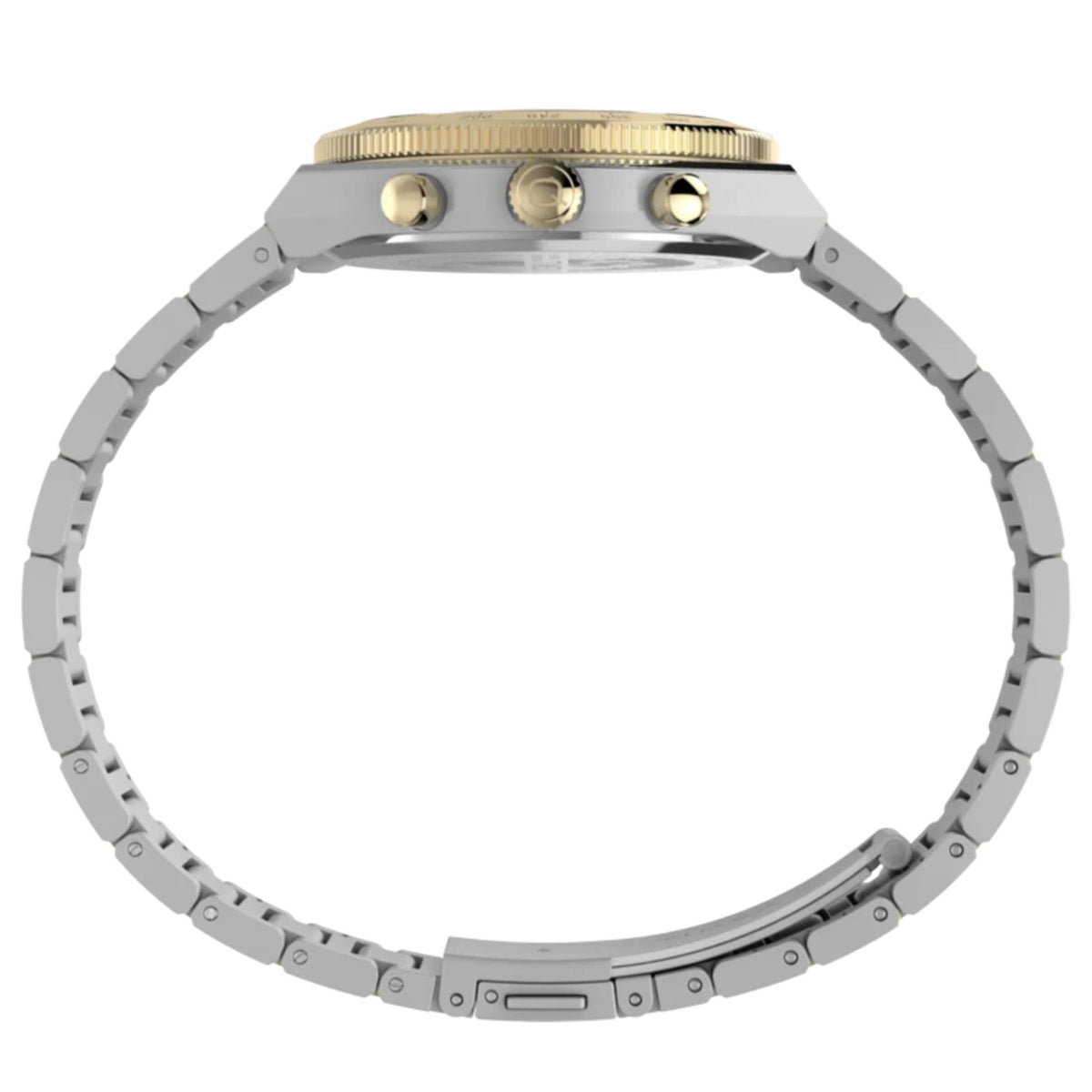 Timex Q Timex Continental 36mm Chronograph Gold Dial Two-Tone Steel Quartz Watch TW2Y92300