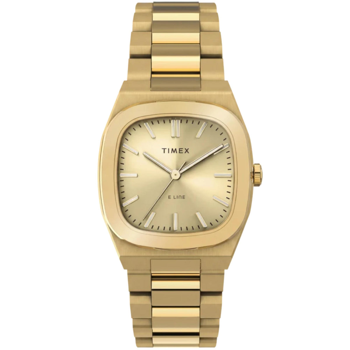 Timex E Line 30mm Champagne Dial Yellow Gold-Tone Steel Ladies Quartz Watch TW6A00900