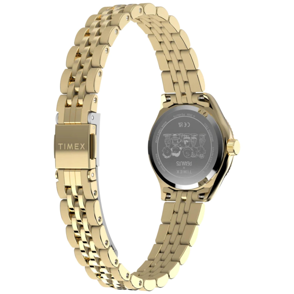 Timex Peanuts x Legacy 25mm Gold Dial Yellow Gold-Tone Steel Ladies Quartz Watch TW6A07400