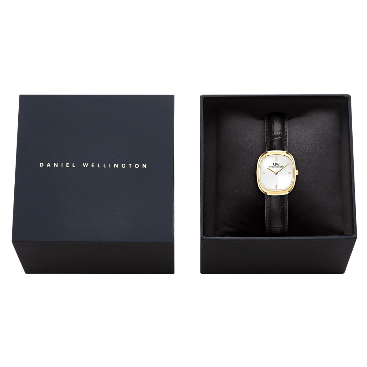 Daniel Wellington Corta 24mm White Dial Yellow Gold-Tone Steel Leather Ladies Quartz Watch DW00100995