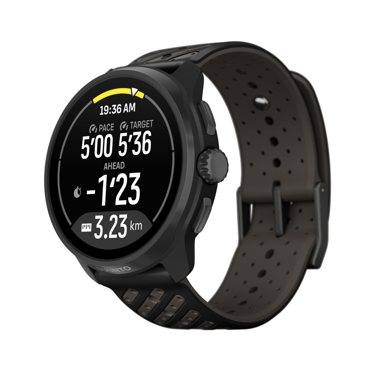 Suunto Race 3S 46mm 64GB AMOLED Digital Titanium Black Silicone Smart Fitness Watch SS051645000