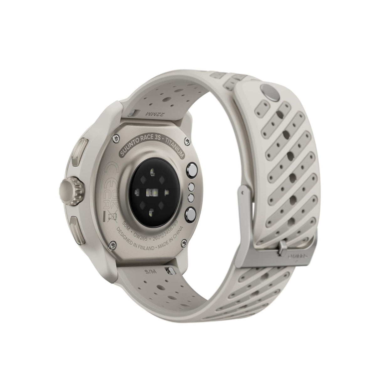Suunto Race 3S 46mm 64GB AMOLED Digital Titanium Feather Silicone Smart Fitness Watch SS051646000
