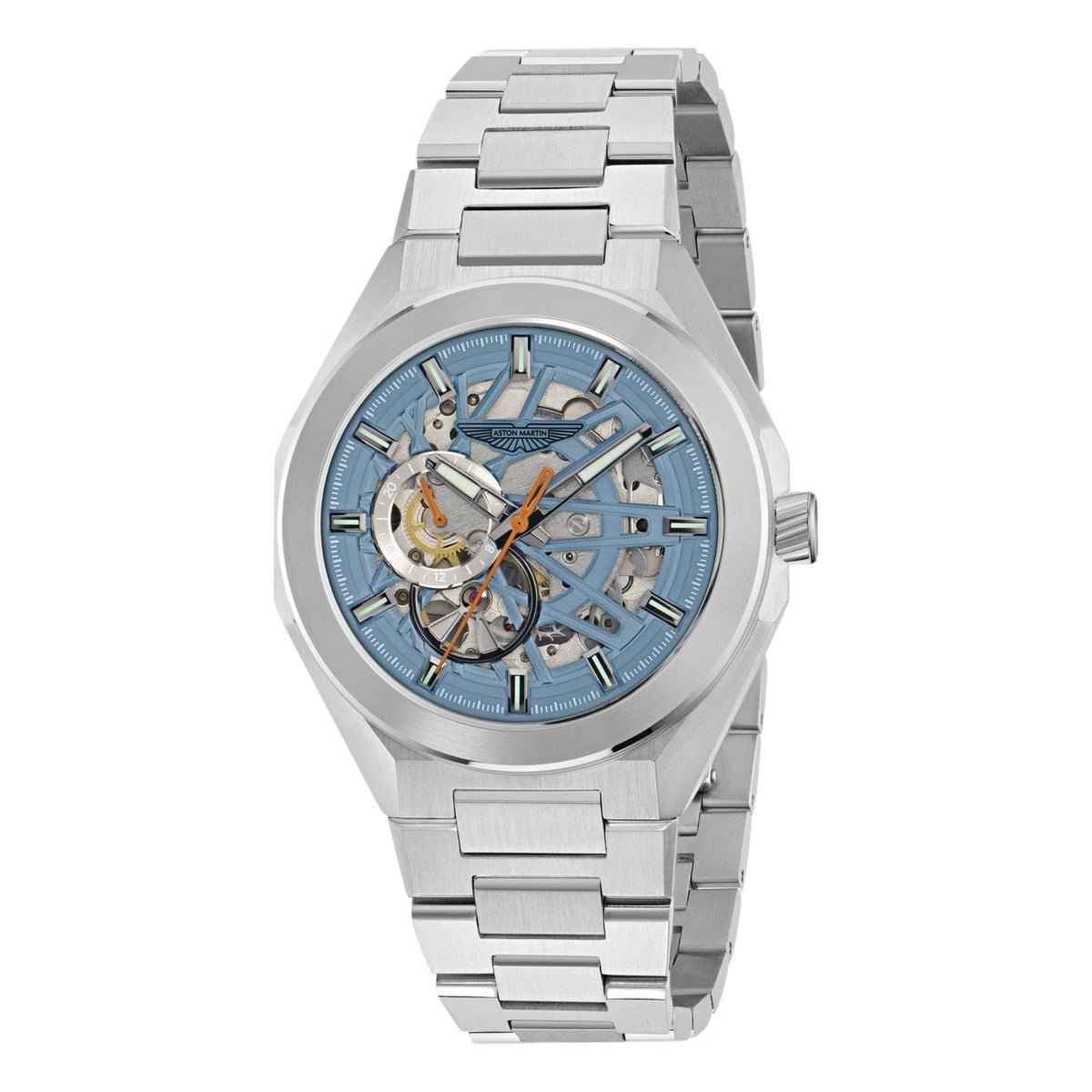 Aston Martin Thrill AML 42mm Blue Dial Steel Mens Automatic Watch MTRI3F604