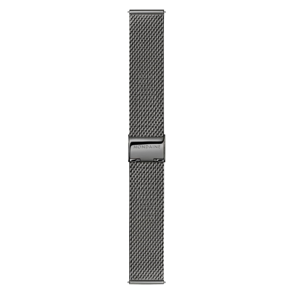 Mondaine Doppio Mirror 41mm Limited Edition Black Dial Steel Mens Quartz Watch MLE.41280.SM