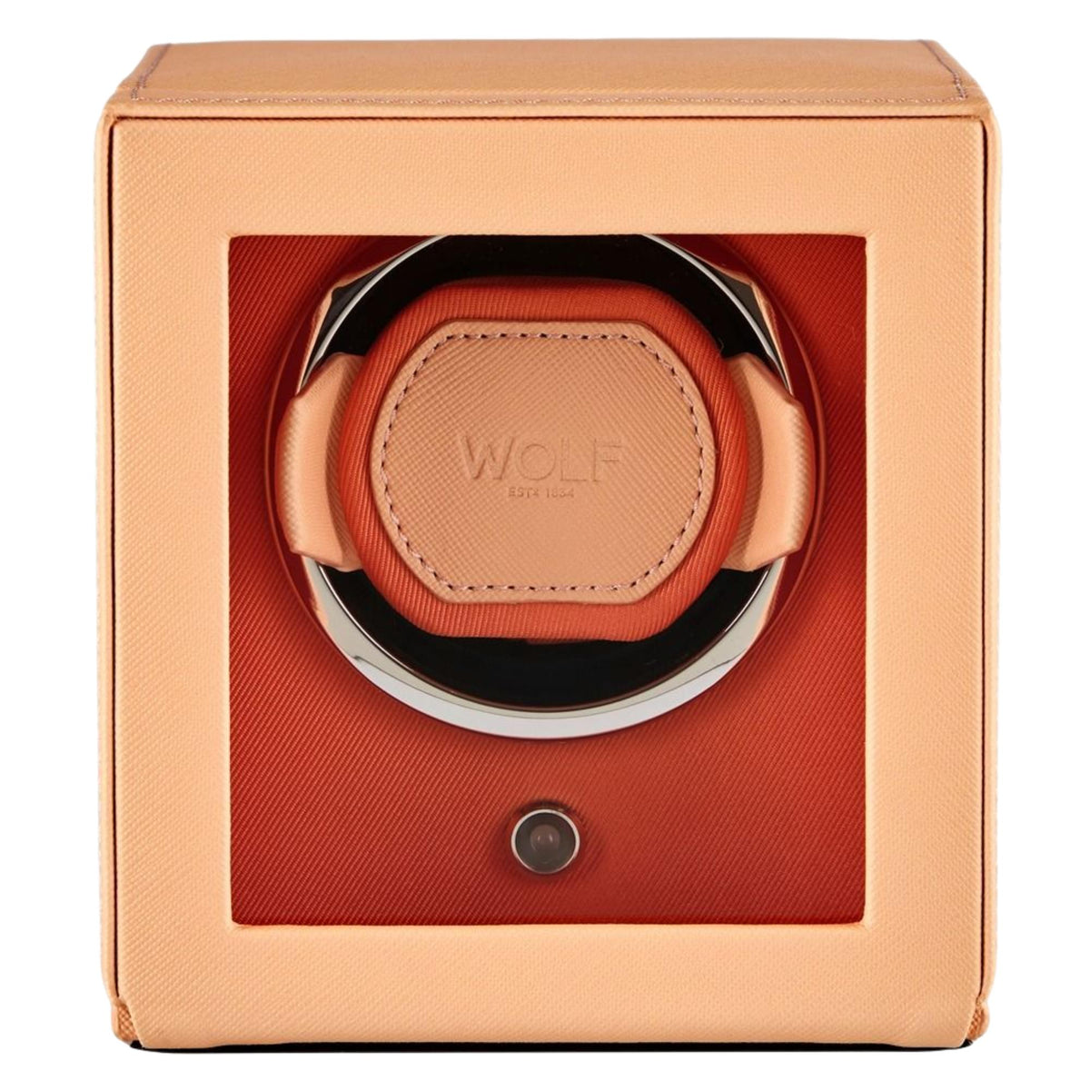 WOLF Cub Seltzer Peach Single Watch Winder with Cover 461162