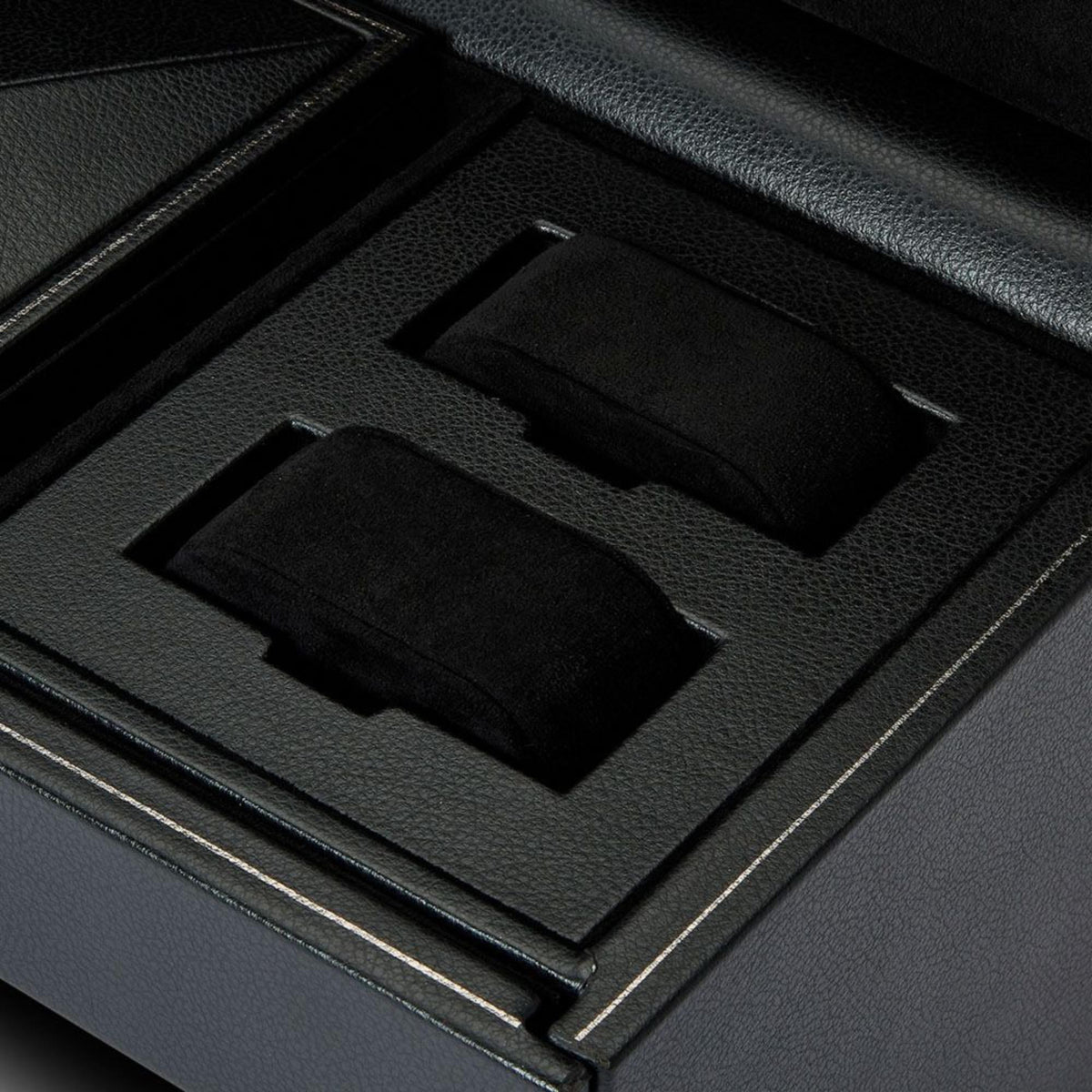 WOLF British Racing Black Triple Watch Winder with Storage 792302