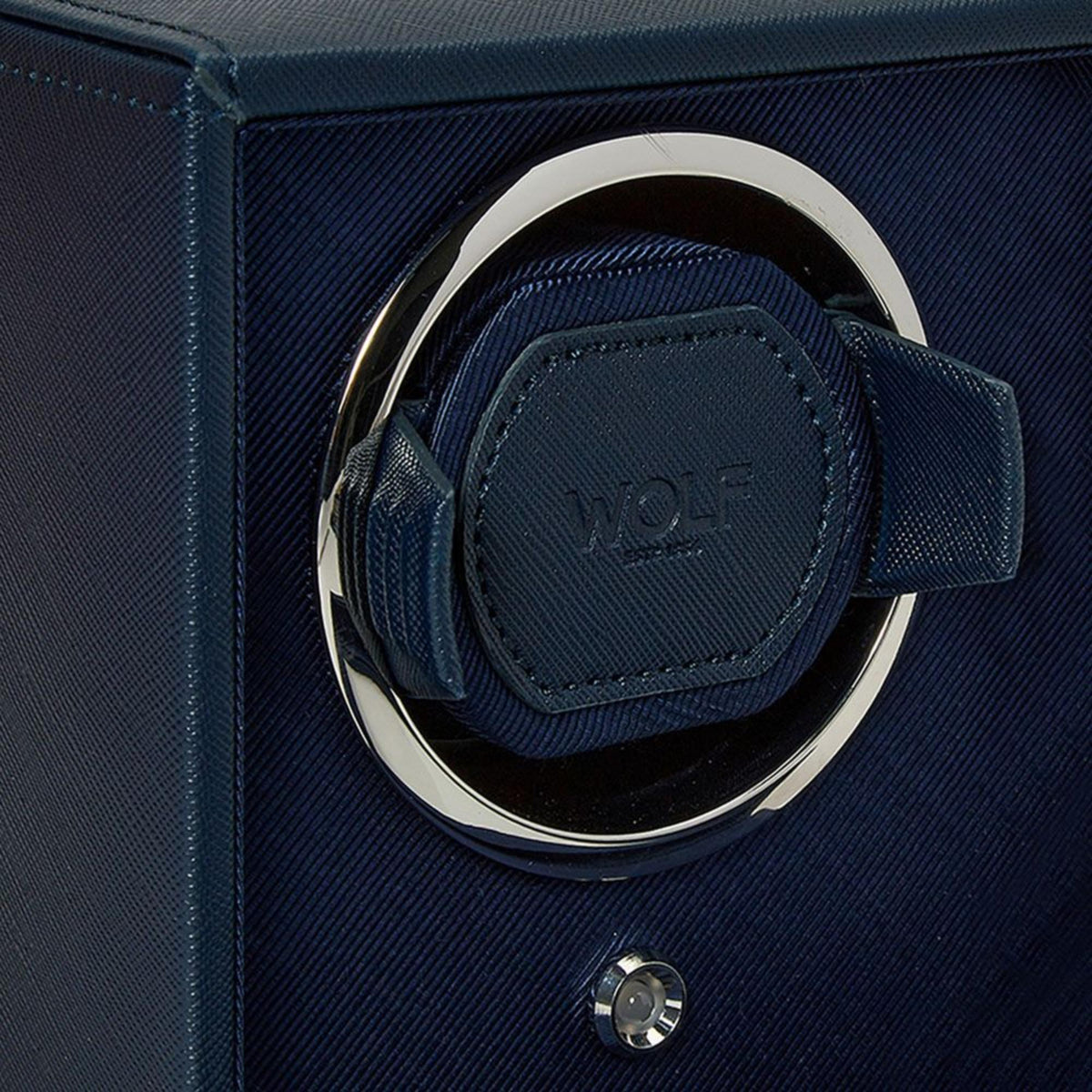 WOLF Cub Navy Double Watch Winder with Cover 461217