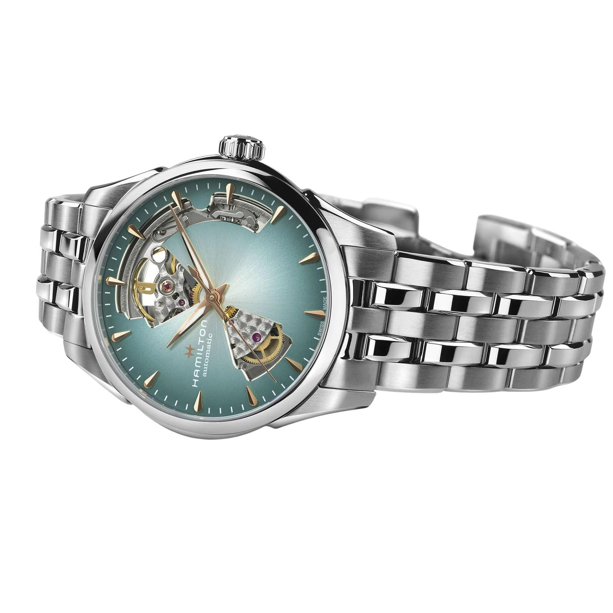Hamilton Jazzmaster 36mm Open Heart Blue Dial Steel Ladies Automatic Watch H32215143