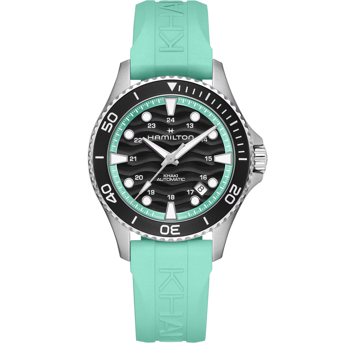 Hamilton Khaki Navy Scuba 40mm Black Dial Rubber Mens Automatic Watch H82415331